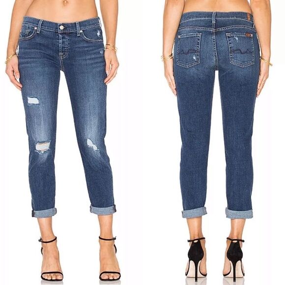 7‎ for all mankind skinny boyfriend jeans women’s size 26 - Picture 1 of 6